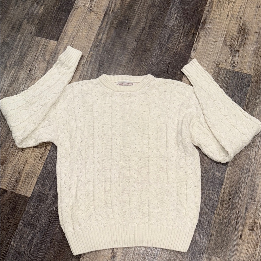 John Ashford Cream Cotton Sweater